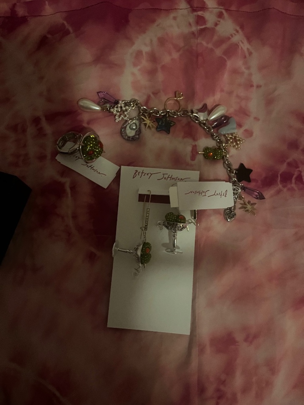 Betsey Johnson Celestial Soirée Earring Bracelet and Ring Set